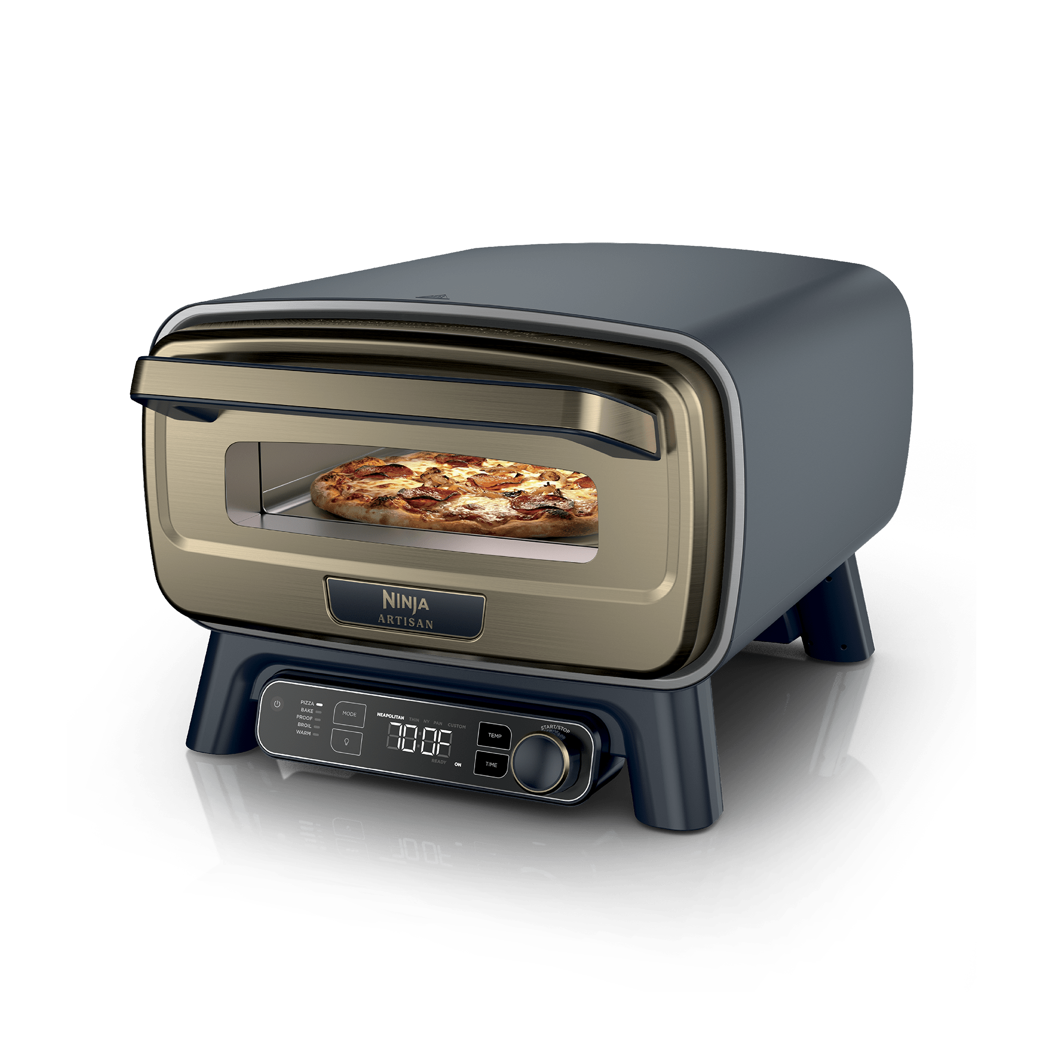 Ninja Artisan™ 5-in-1 Portable Pizza Oven in Blue and Gold - Image 3
