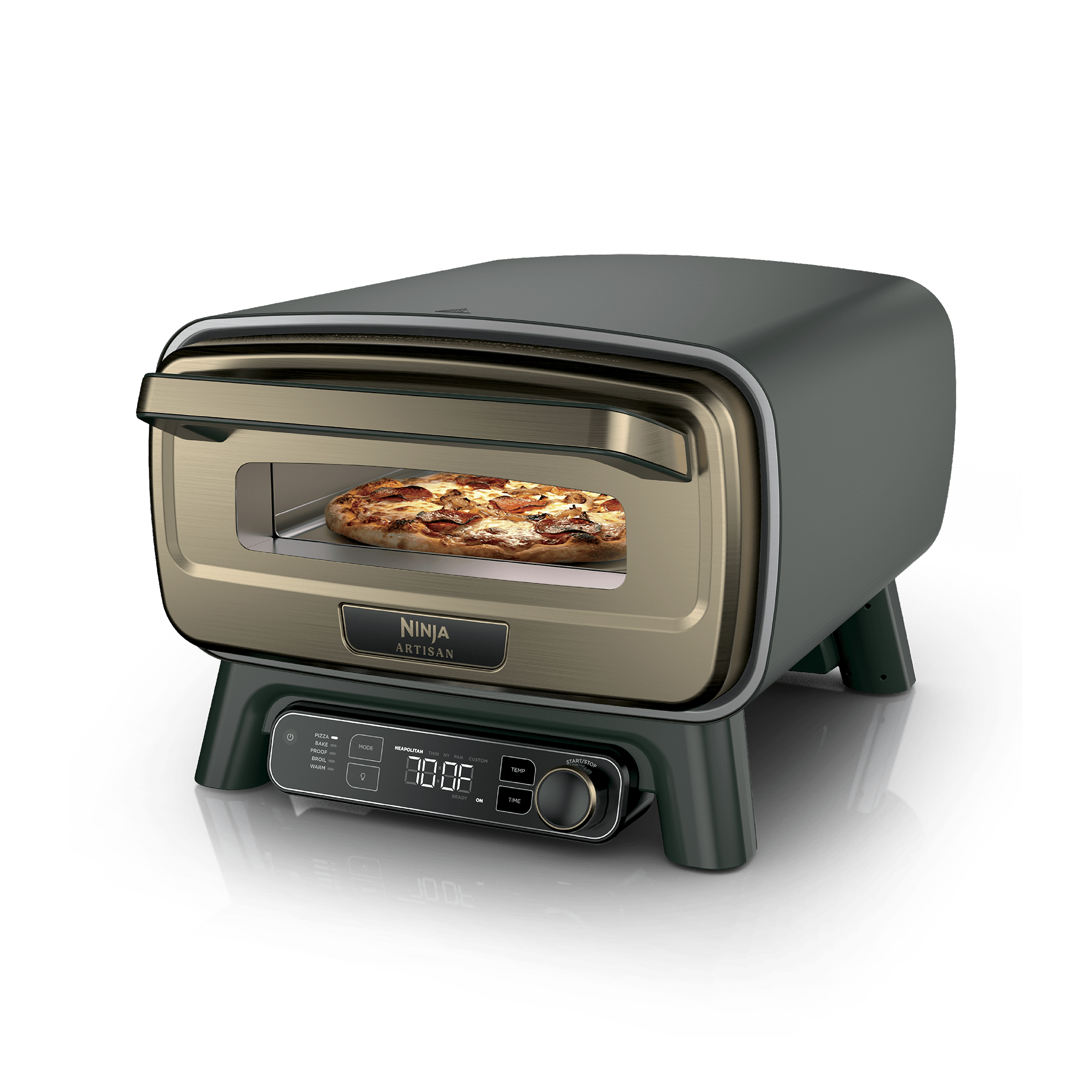 Ninja Artisan™ 5-in-1 Portable Pizza Oven in Blue and Gold - Image 4
